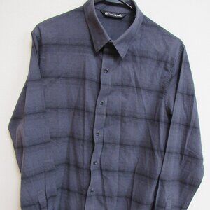 Travis Mathew Charcoal Gray Long Sleeve Button-Up Shirt Medium